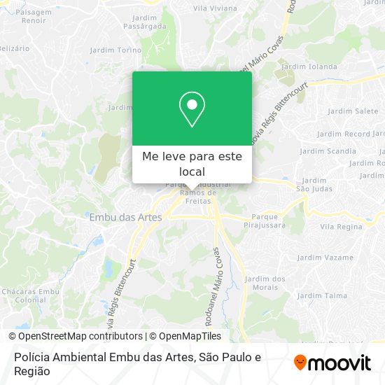 Polícia Ambiental Embu das Artes mapa