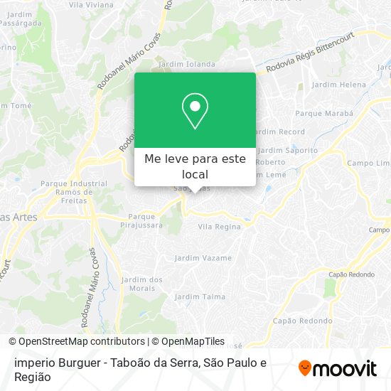 imperio Burguer - Taboão da Serra mapa