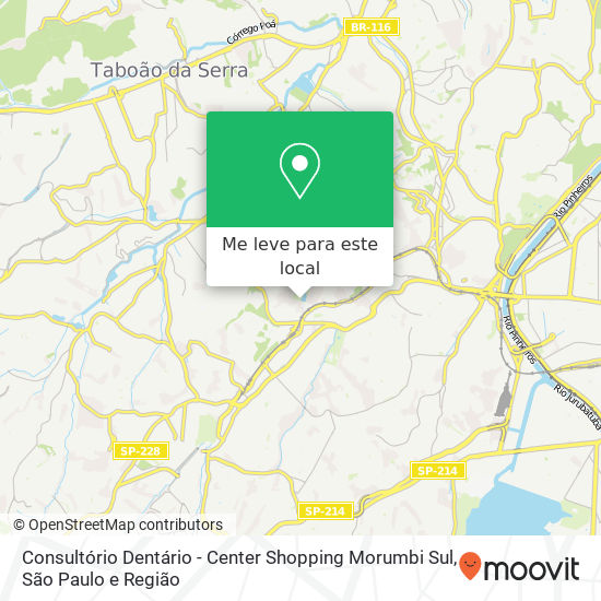 Consultório Dentário - Center Shopping Morumbi Sul mapa