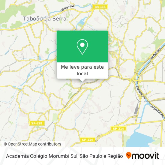 Academia Colégio Morumbi Sul mapa