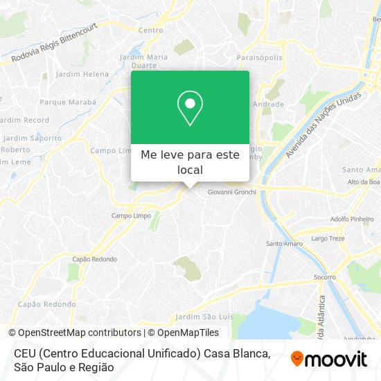 CEU (Centro Educacional Unificado) Casa Blanca mapa