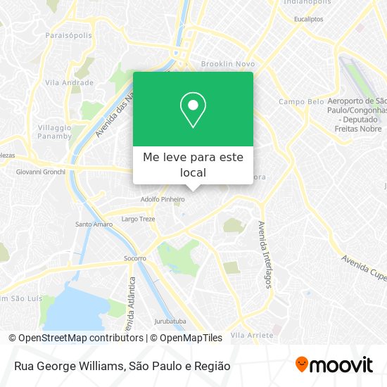 Rua George Williams mapa