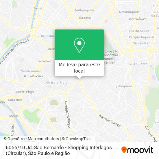 6055 / 10 Jd. São Bernardo - Shopping Interlagos (Circular) mapa