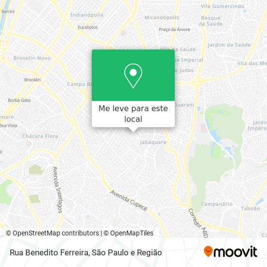 Rua Benedito Ferreira mapa