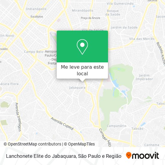 Lanchonete Elite do Jabaquara mapa
