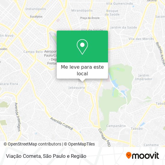 Viação Cometa mapa