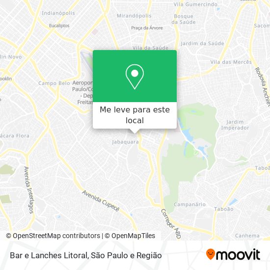 Bar e Lanches Litoral mapa