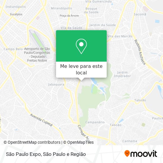 São Paulo Expo mapa