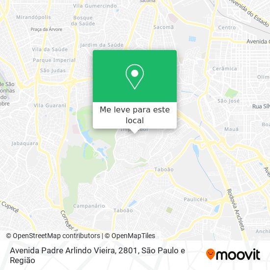 Avenida Padre Arlindo Vieira, 2801 mapa
