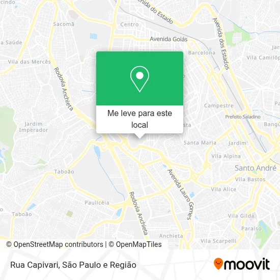 Rua Capivari mapa