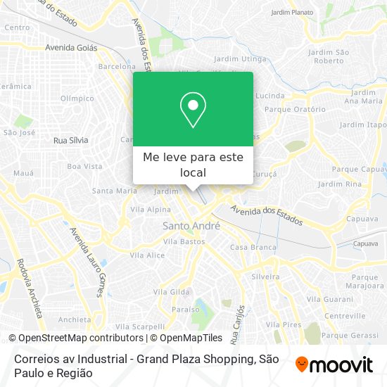 Correios av Industrial - Grand Plaza Shopping mapa