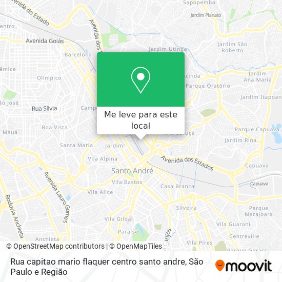 Rua capitao mario flaquer  centro  santo andre mapa