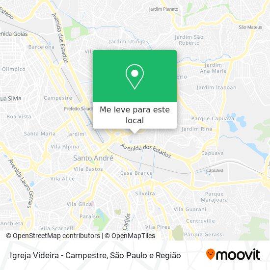 Igreja Videira - Campestre mapa