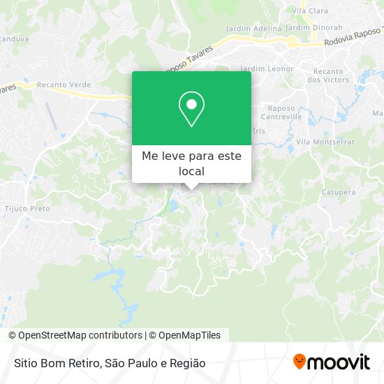 Sitio Bom Retiro mapa