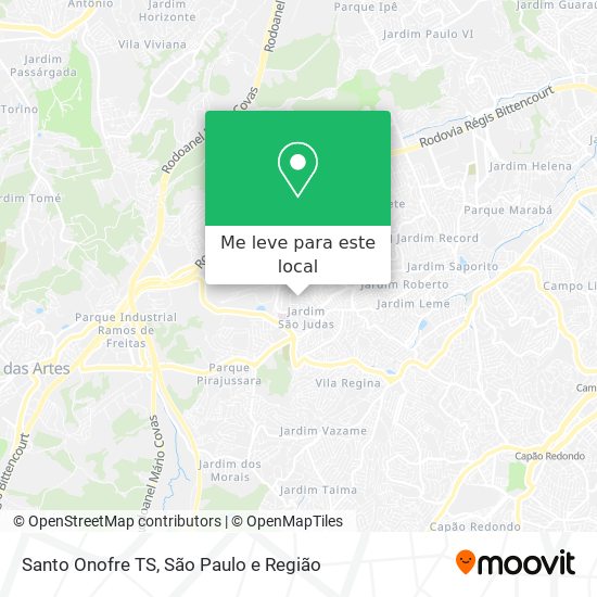 Santo Onofre TS mapa