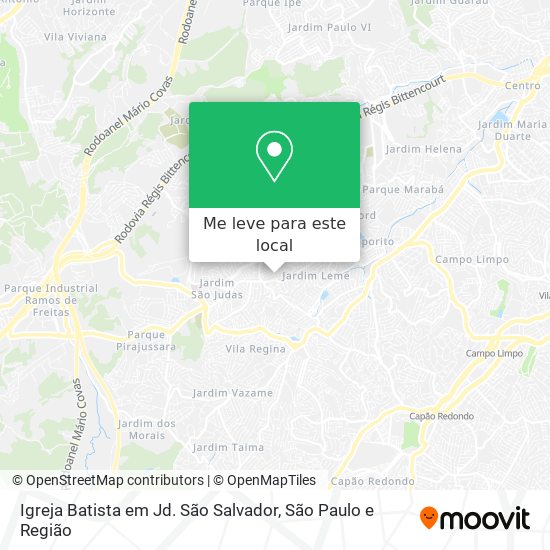 Igreja Batista em Jd. São Salvador mapa