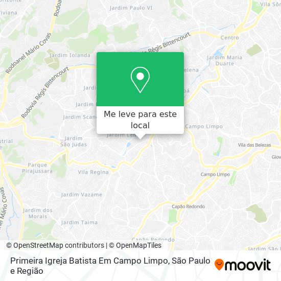 Primeira Igreja Batista Em Campo Limpo mapa