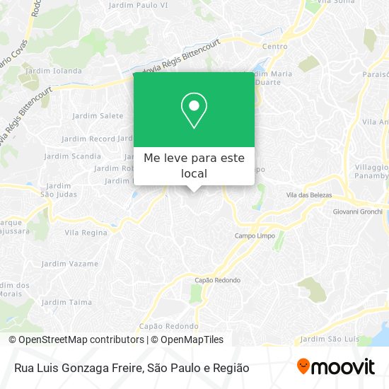 Rua Luis Gonzaga Freire mapa