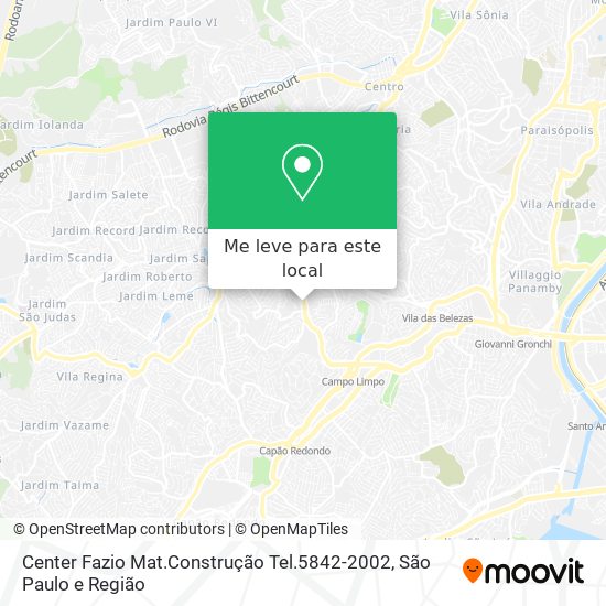 Center Fazio Mat.Construção Tel.5842-2002 mapa