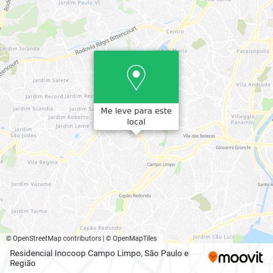 Residencial Inocoop Campo Limpo mapa