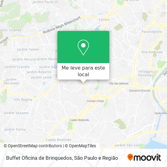 Buffet Oficina de Brinquedos mapa