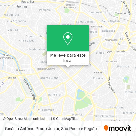 Ginásio Antônio Prado Junior mapa