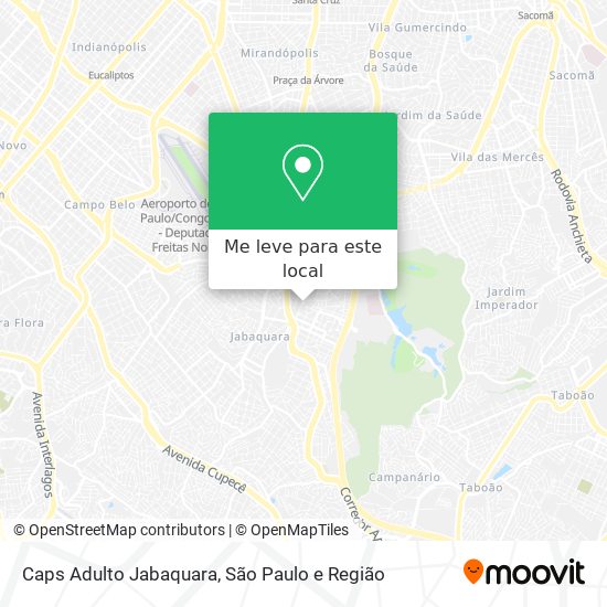 Caps Adulto Jabaquara mapa