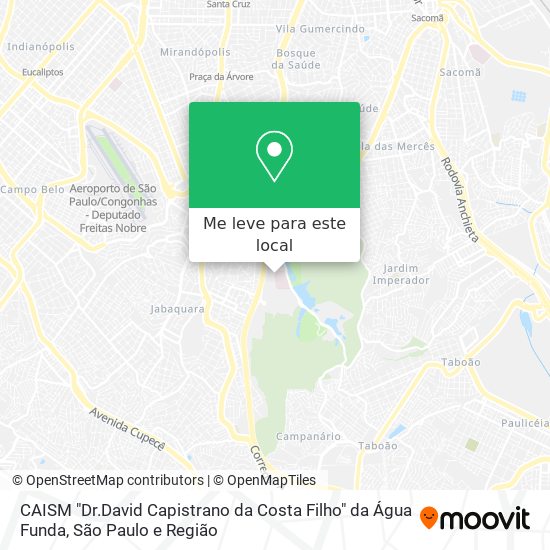 CAISM "Dr.David Capistrano da Costa Filho" da Água Funda mapa