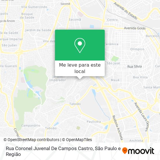 Rua Coronel Juvenal De Campos Castro mapa