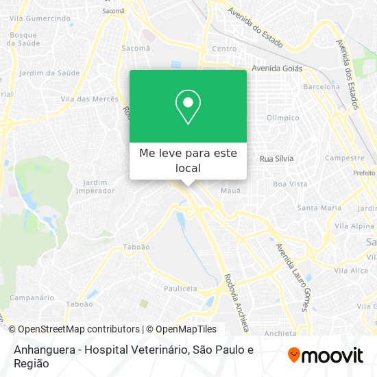 Anhanguera - Hospital Veterinário mapa