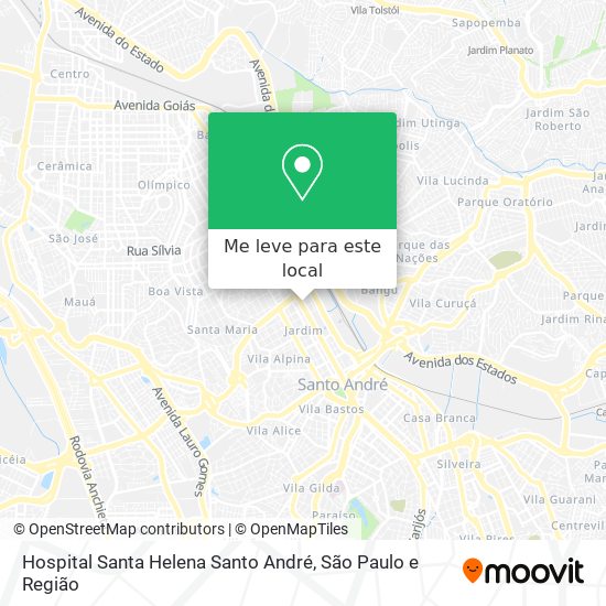 Hospital Santa Helena Santo André mapa
