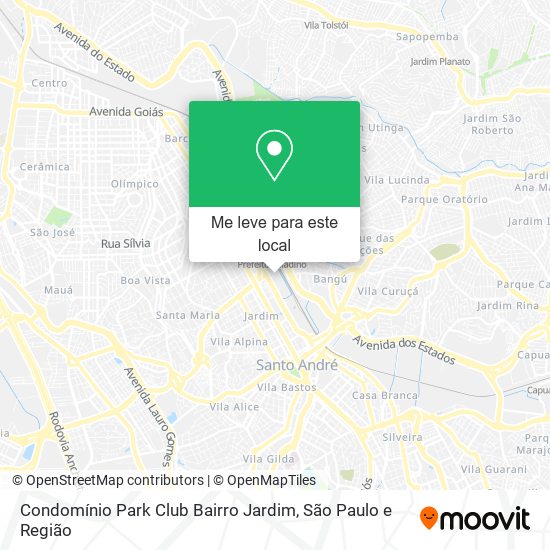 Condomínio Park Club Bairro Jardim mapa