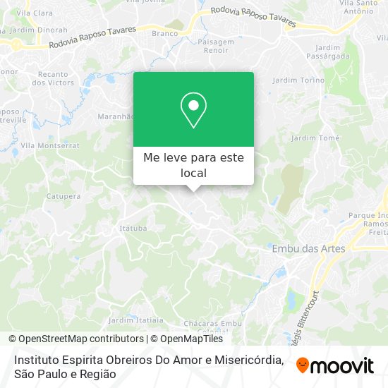 Instituto Espirita Obreiros Do Amor e Misericórdia mapa