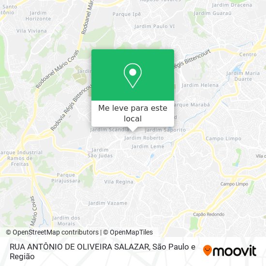 RUA ANTÔNIO DE OLIVEIRA SALAZAR mapa