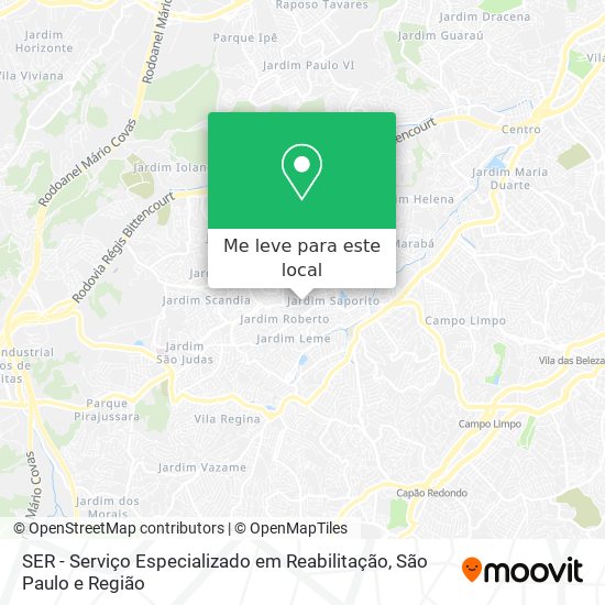 SER - Serviço Especializado em Reabilitação mapa