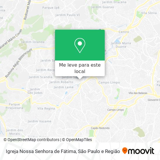 Igreja Nossa Senhora de Fátima mapa