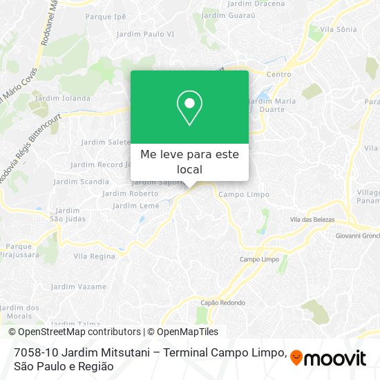 7058-10 Jardim Mitsutani – Terminal Campo Limpo mapa