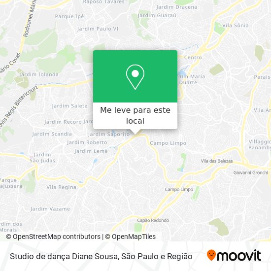 Studio de dança Diane Sousa mapa