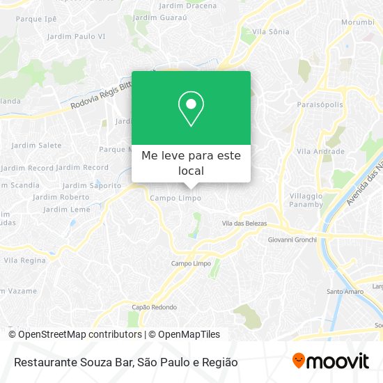 Restaurante Souza Bar mapa