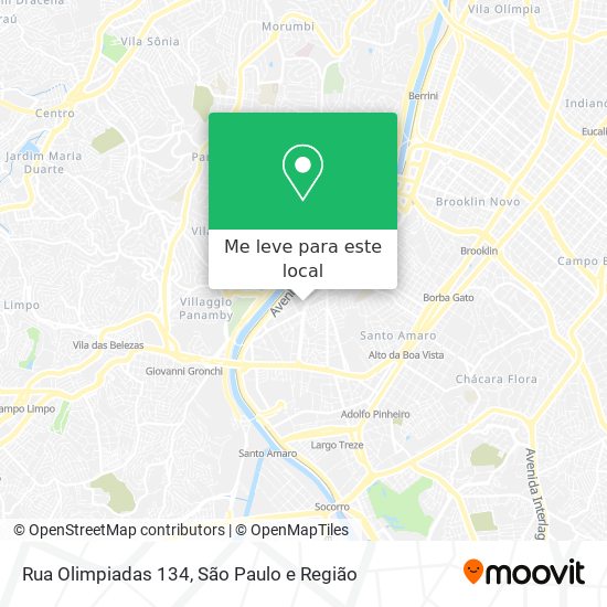 Rua Olimpiadas 134 mapa