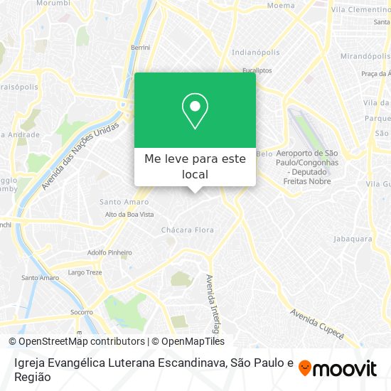 Igreja Evangélica Luterana Escandinava mapa