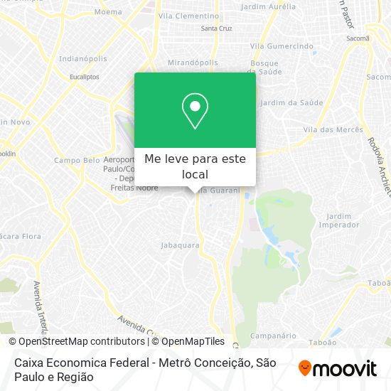 Caixa Economica Federal - Metrô Conceição mapa