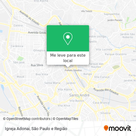Igreja Adonai mapa