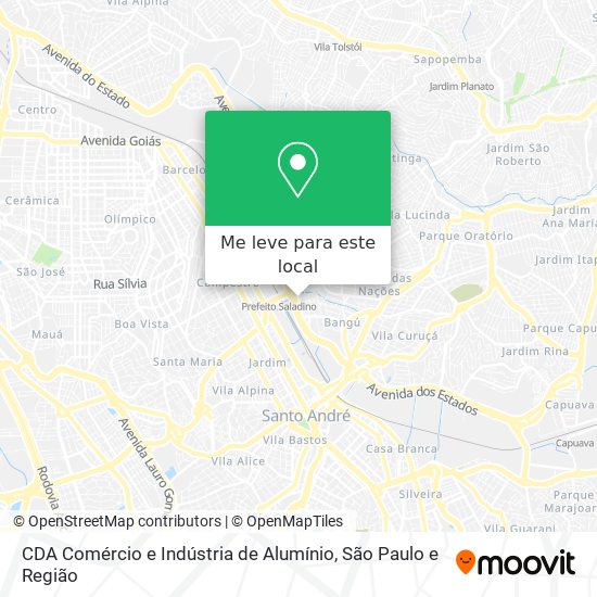 CDA Comércio e Indústria de Alumínio mapa