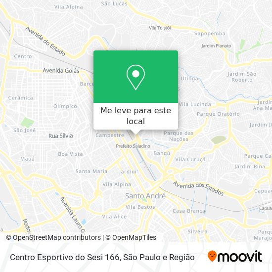 Centro Esportivo do Sesi 166 mapa