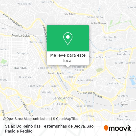 Salão Do Reino das Testemunhas de Jeová mapa