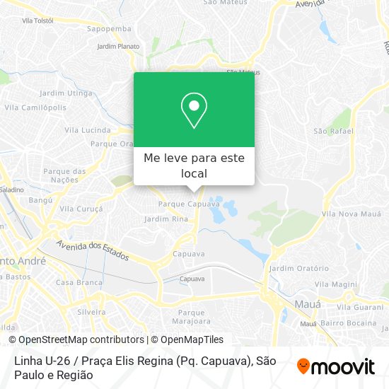 Linha U-26 / Praça Elis Regina (Pq. Capuava) mapa