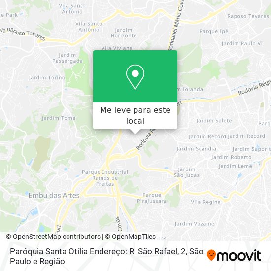 Paróquia Santa Otília Endereço: R. São Rafael, 2 mapa