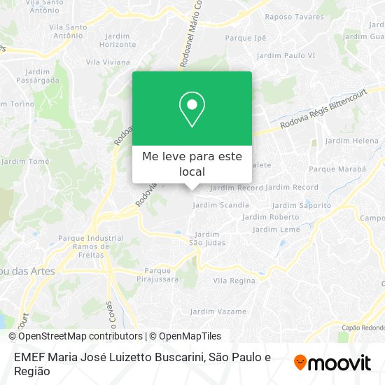 EMEF Maria José Luizetto Buscarini mapa