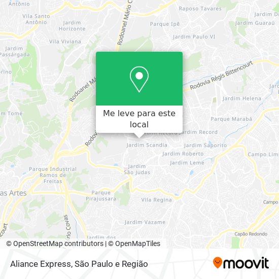 Aliance Express mapa